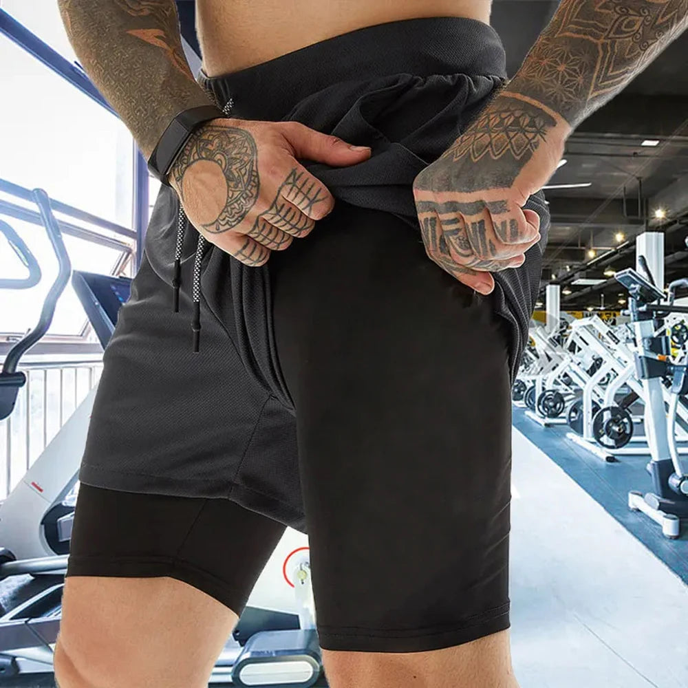 Men’s 2-in-1 Running Shorts – Lightweight, Breathable & Secure - 3KDyn